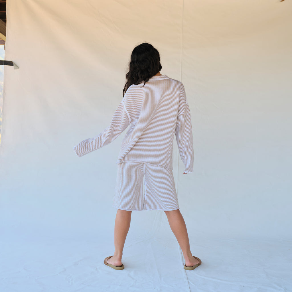 Linea Rollneck - White/Sisal