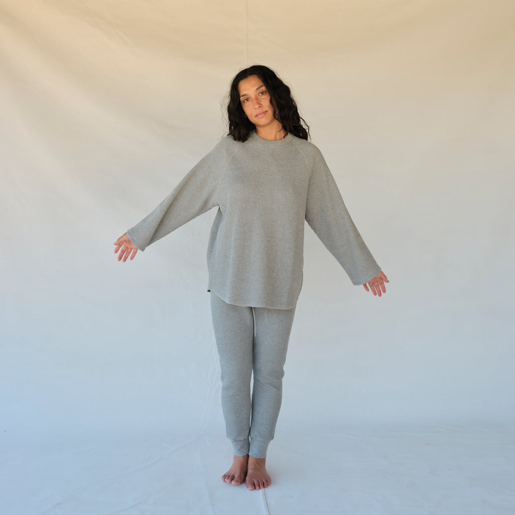 Waffle Pants - Gray