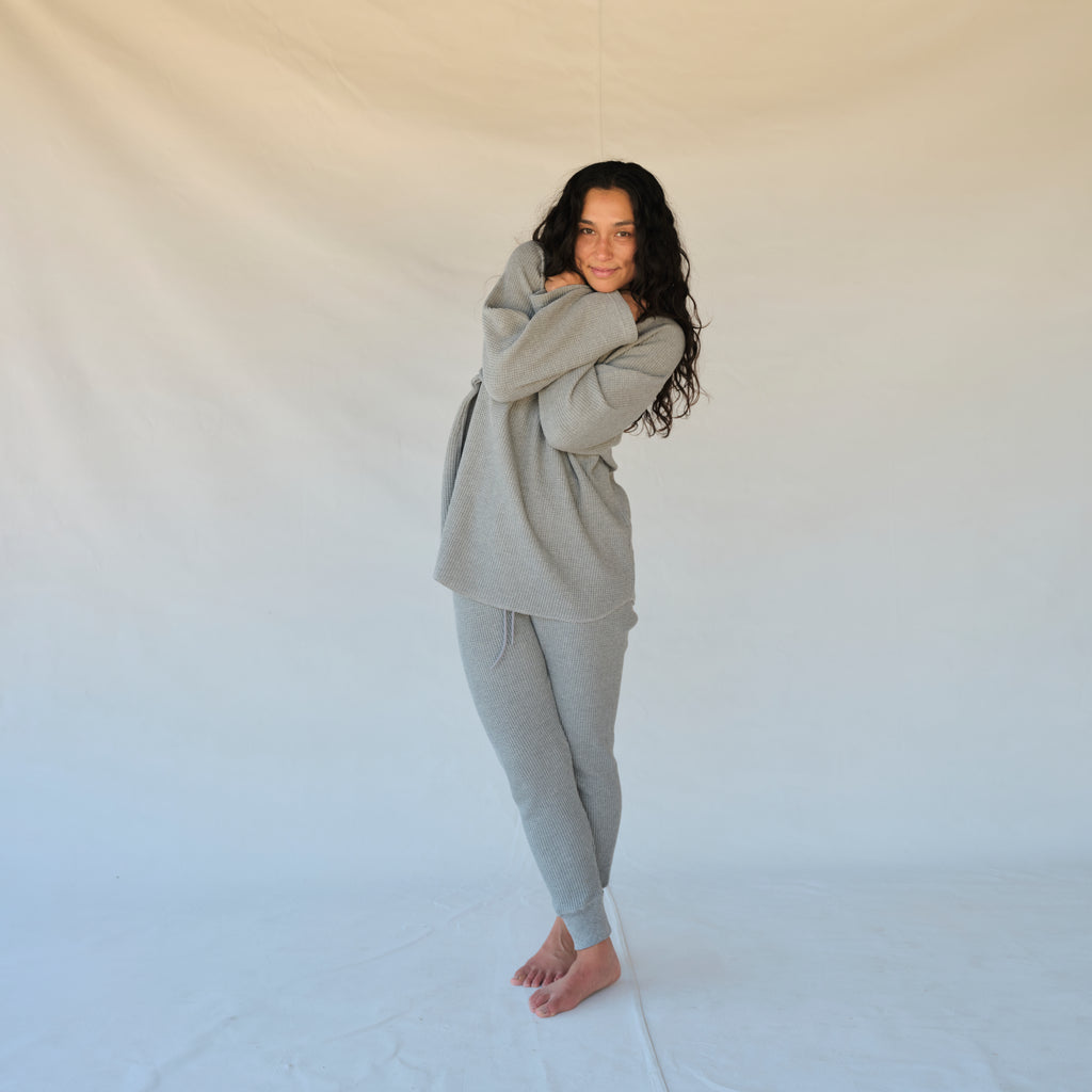 Waffle Pants - Gray