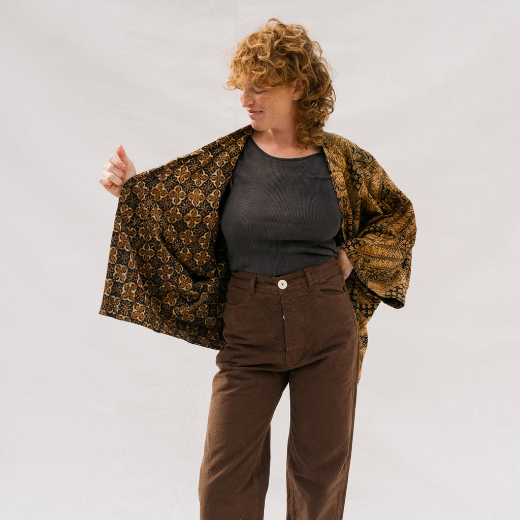 Vintage Batik Kimono Jacket