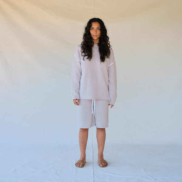 Linea Rollneck - White/Sisal