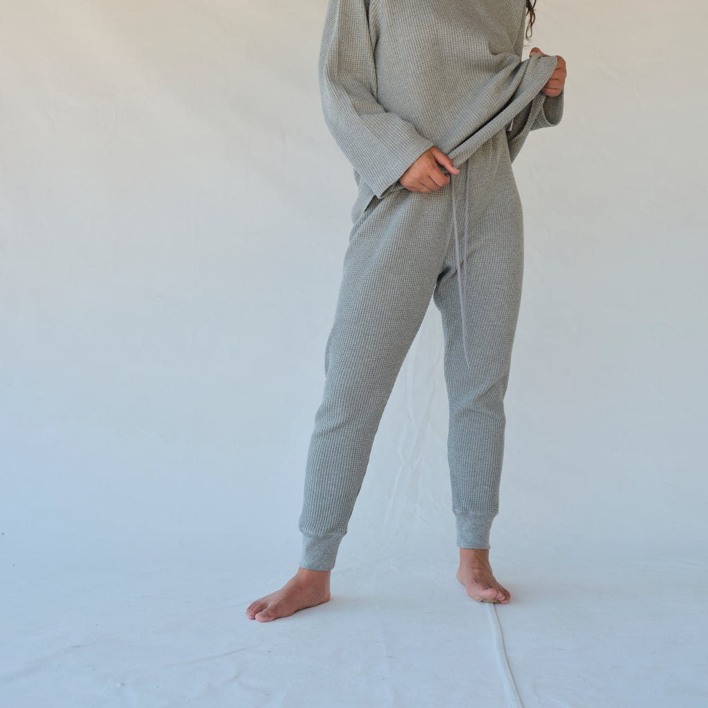 Waffle Pants - Gray