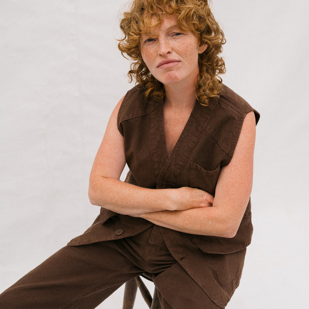 Director's Vest - Chocolate Brown