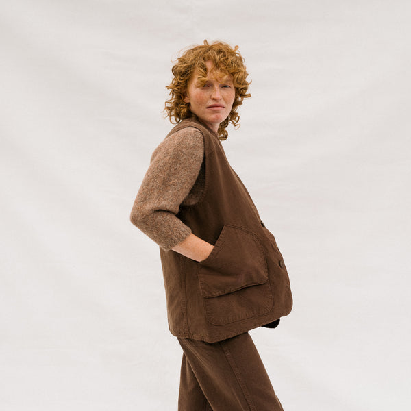 Director's Vest - Chocolate Brown