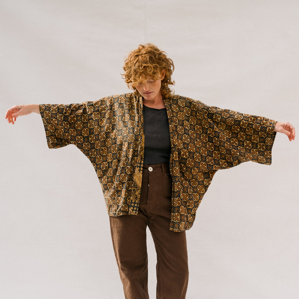 Vintage Batik Kimono Jacket
