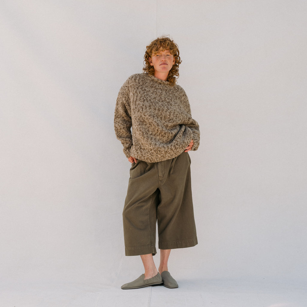 Handknit Paint Rollneck - Tobacco Paint