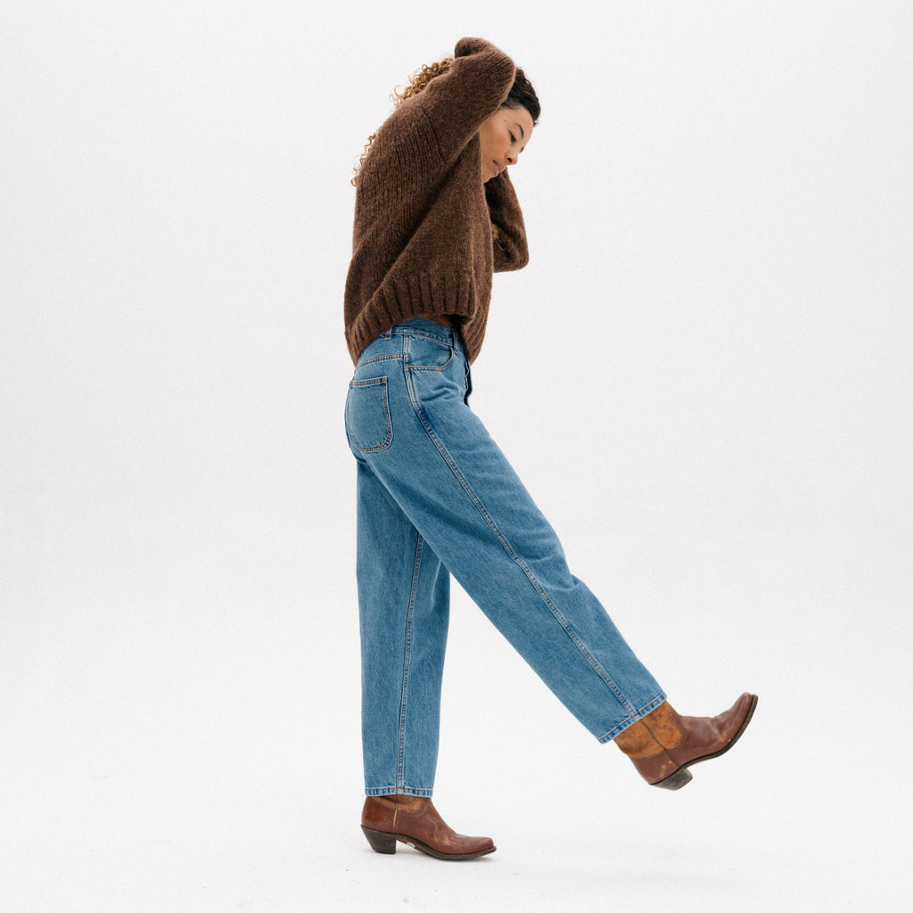Handknit Mockneck - Rust Melange