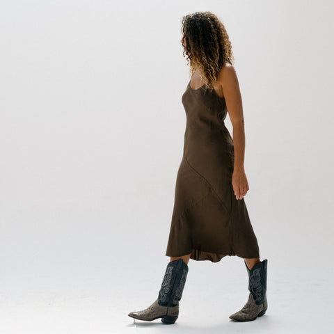 Bias Dress - Olive