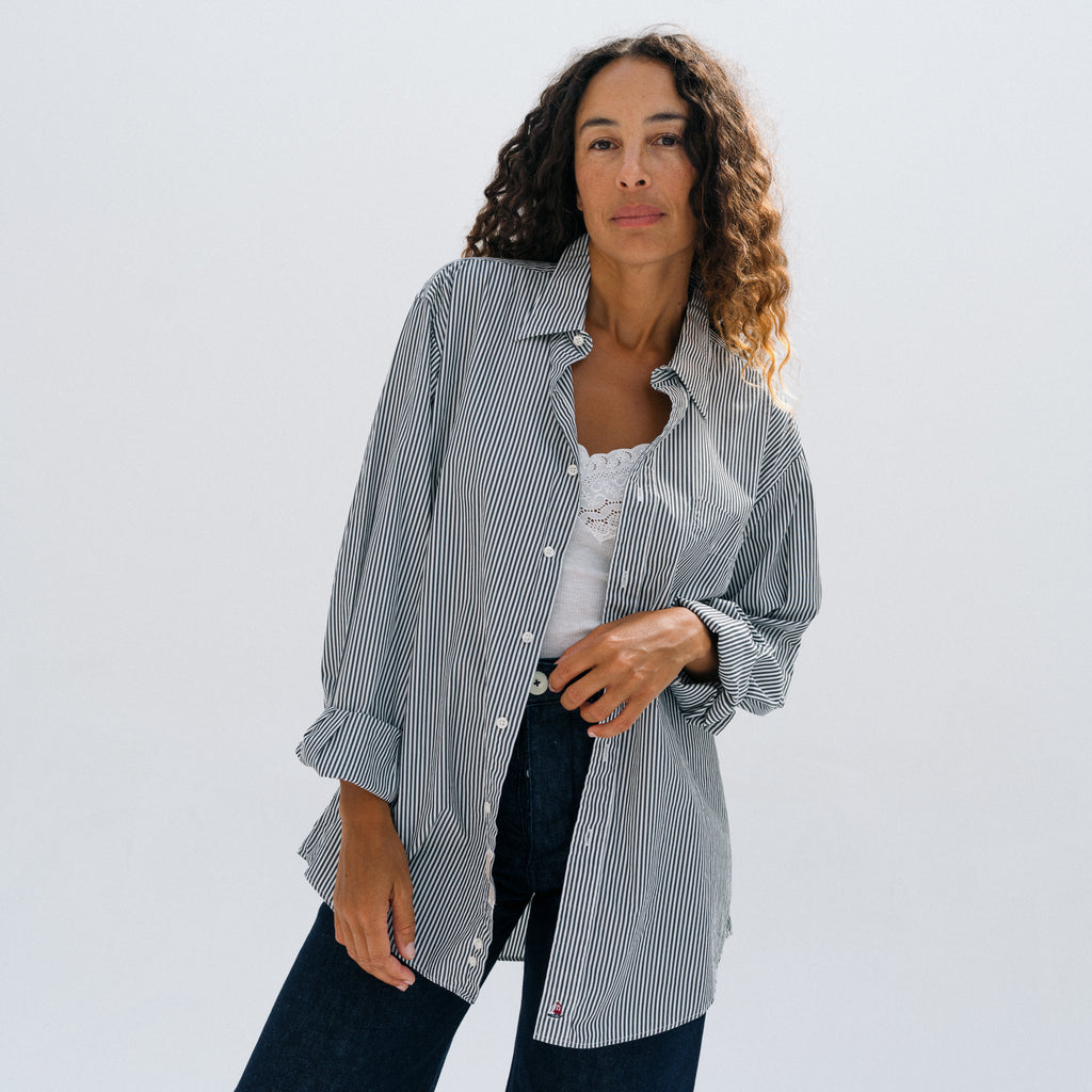 Vintage Striped Button Up