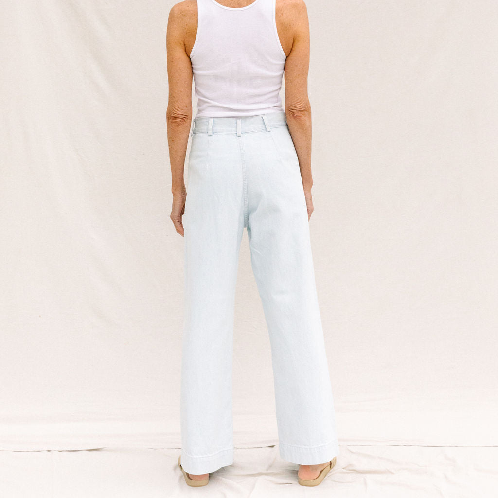 Sailor Pant - Pale Blue / Blue Stitch