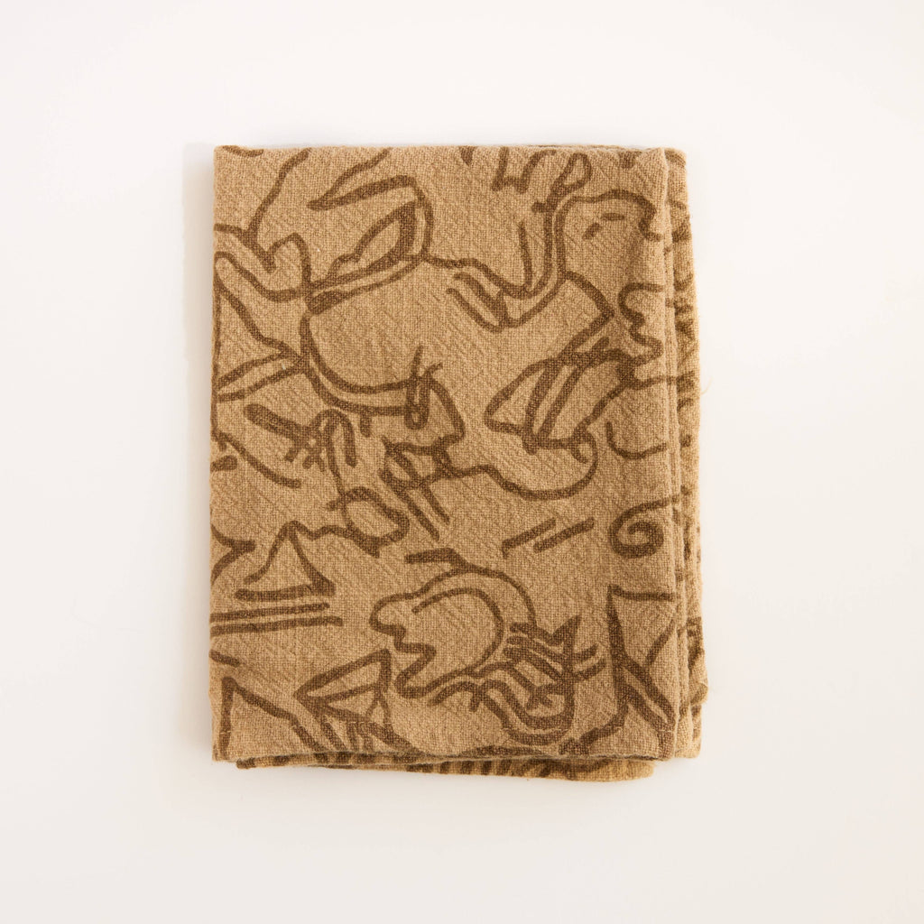 Tea Towel - Stream - Clay - Camel