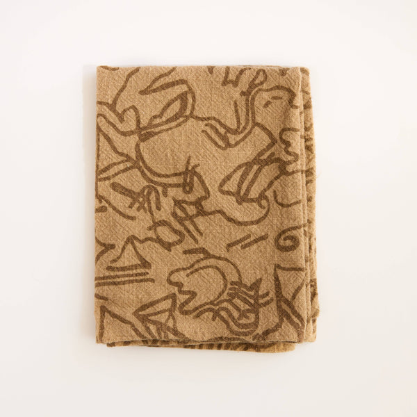 Tea Towel - Stream - Clay - Camel