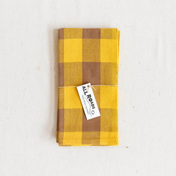 Big Gingham Napkin Pair - Citrine