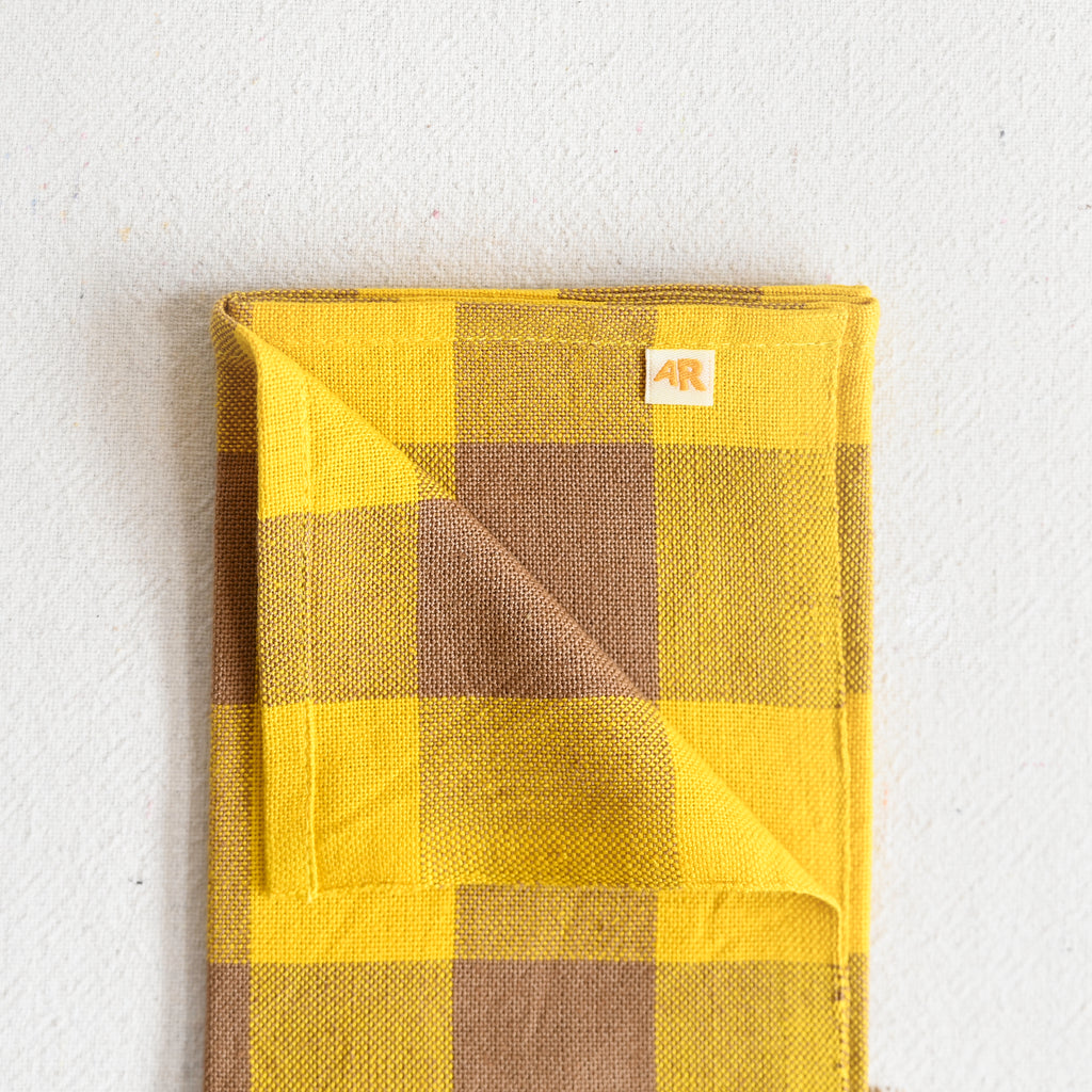 Big Gingham Napkin Pair - Citrine