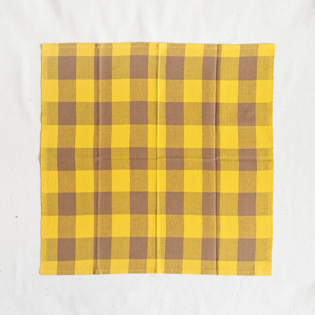 Big Gingham Napkin Pair - Citrine
