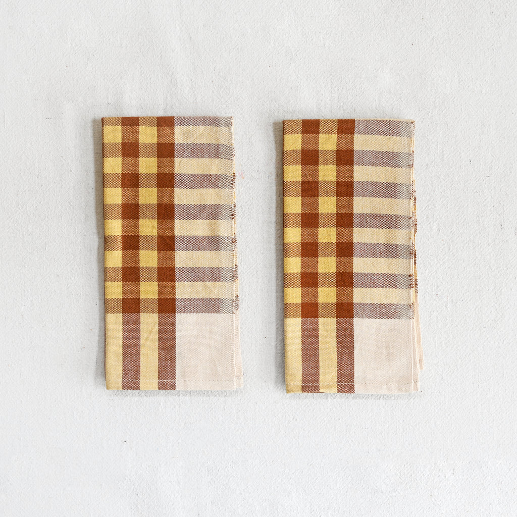Grid Napkin Pair - Pineapple