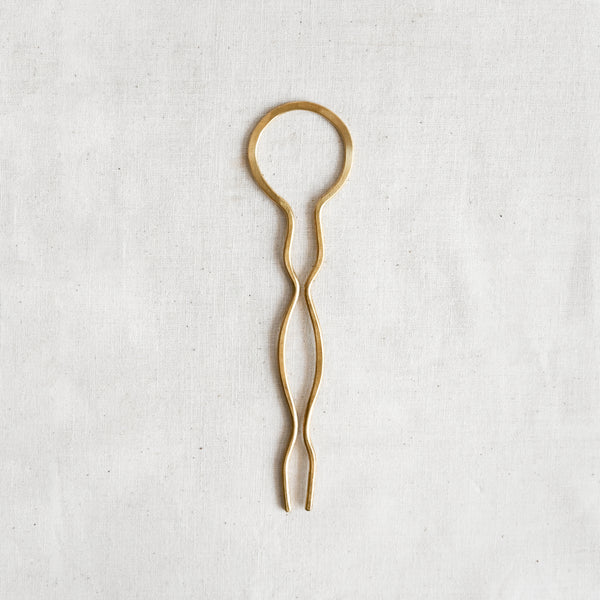 Form Hair Pin - Brass