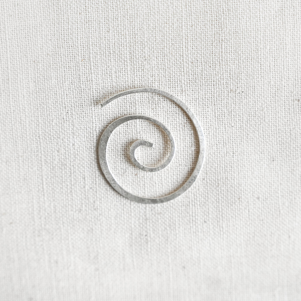 Big Silver Spiral Hoop Earrings