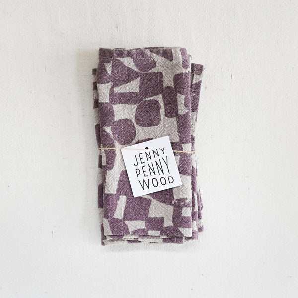 Textured Napkins - Checks - Moonbeam