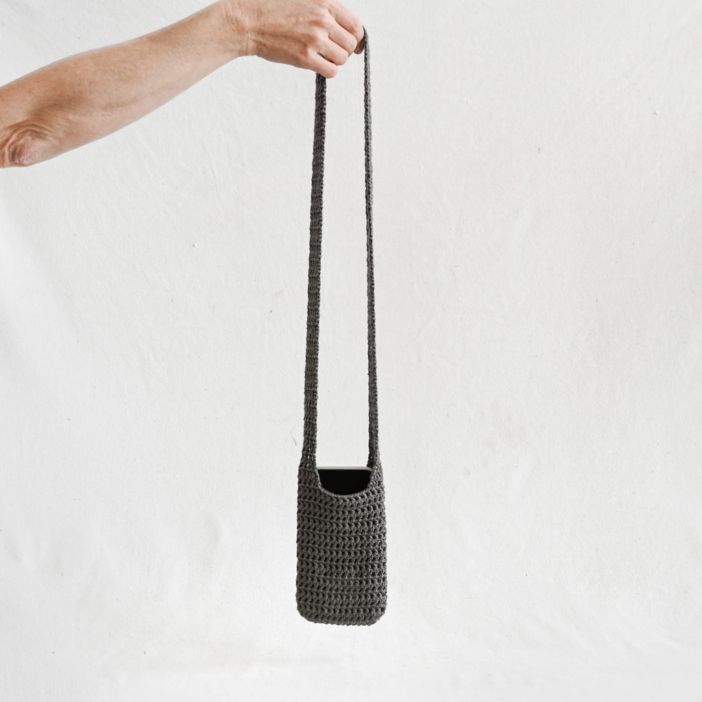 Crochet Net Pouch - Rock