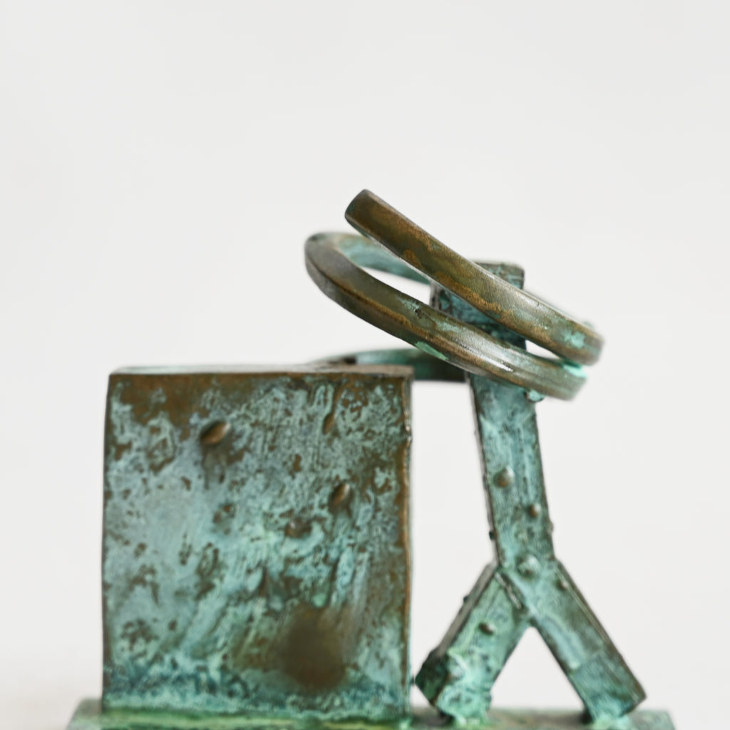 Vintage Abstract Bronze Sculpture