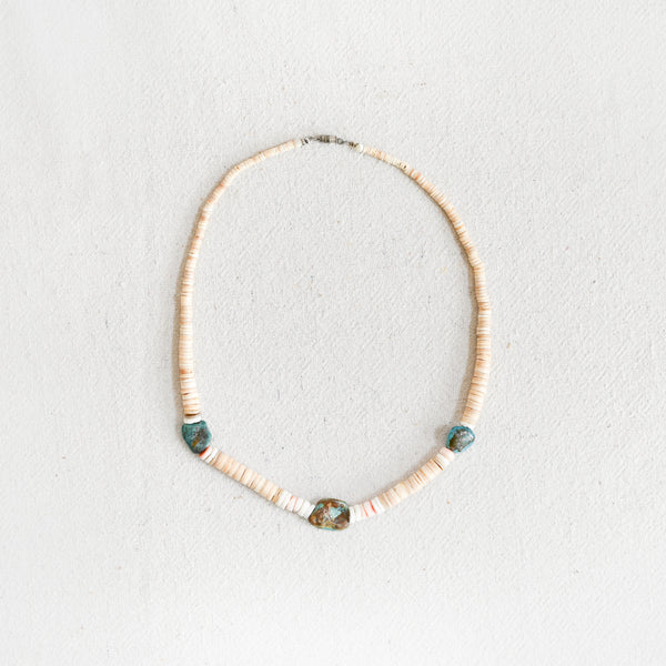 Vintage Heishi with Turquoise Necklace