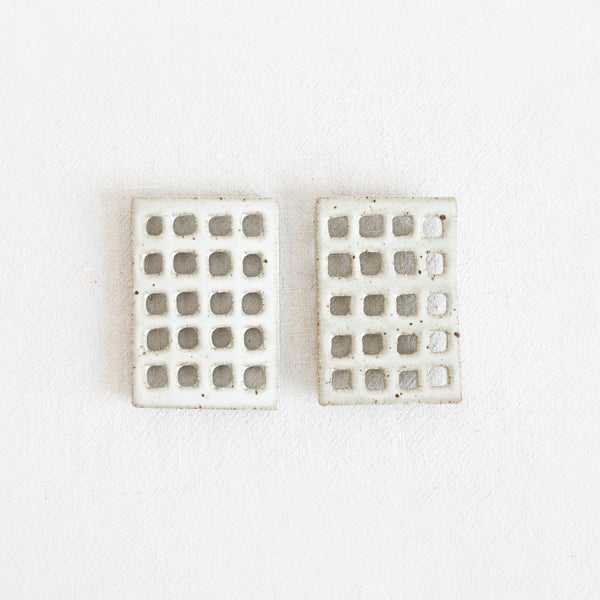 Grid Soap Tray - White