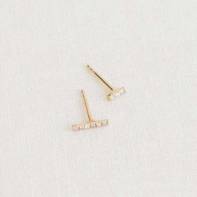 Pavé Diamond Bar Stud