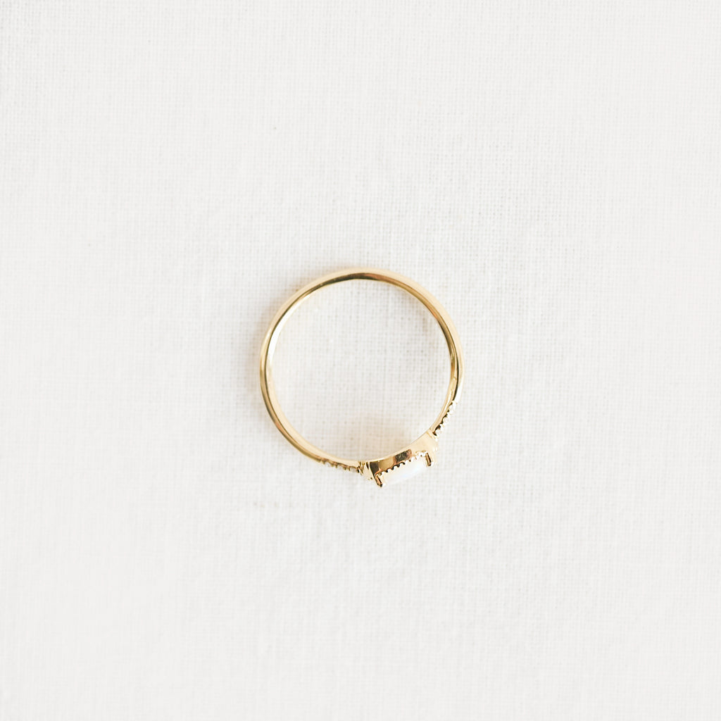Oval Opal Equilibrium Ring