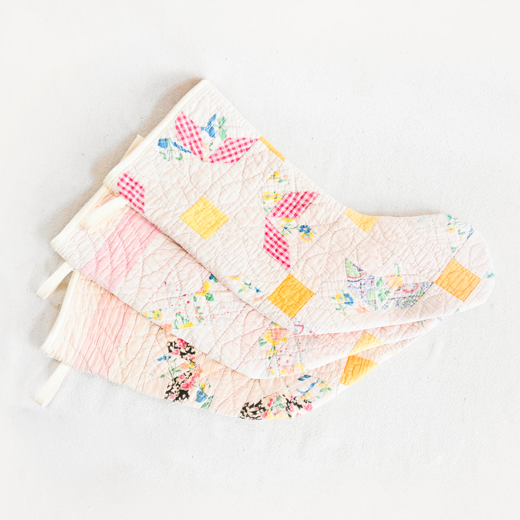 Quilted Stocking - Pink